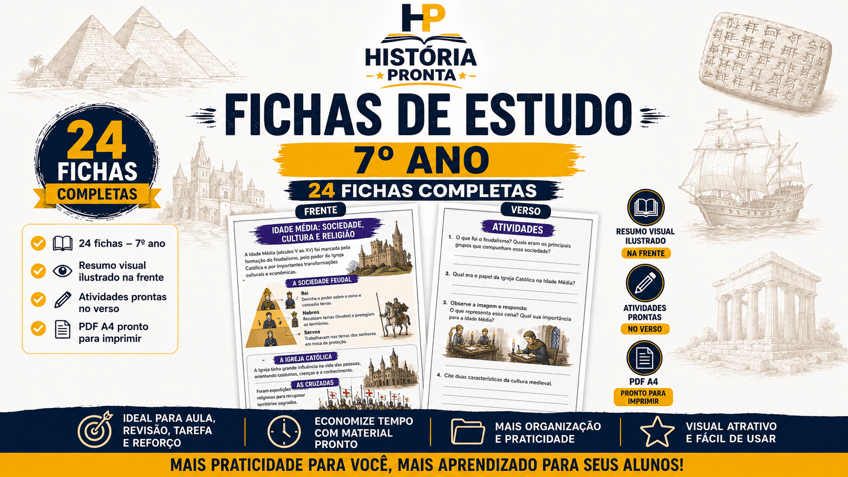 Fichas de estudos 7º ano